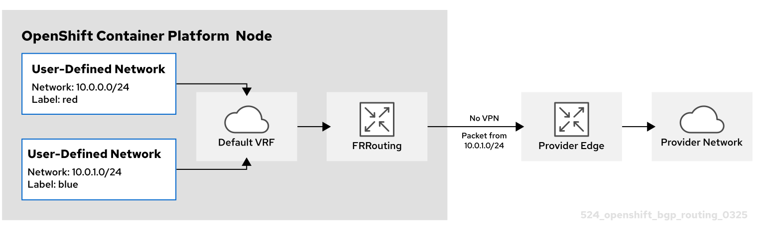 Advertising pod IPs from a cluster user-defined network over BGP
