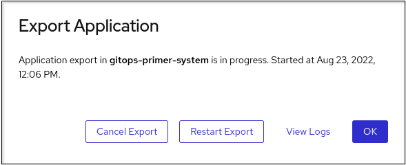 export-application-dialog-box