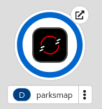 Topology view of parksmap deployment